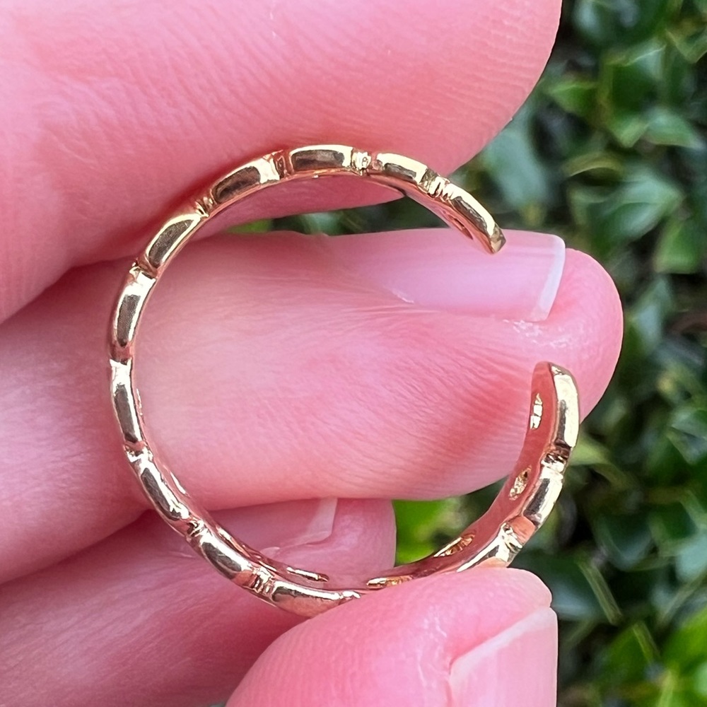 Gold Sterling Silver Infinity Ring Toe Ring Midi … - image 5